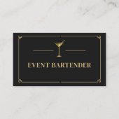 Evenement Barman QR Code Professioneel Visitekaartje (Voorkant)