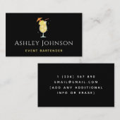 Evenement Bartender Tropische Exotische Ananas Coc Visitekaartje (Voorkant / Achterkant)