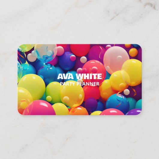 Evenement Decor Ballon Visitekaartje (Voorkant)