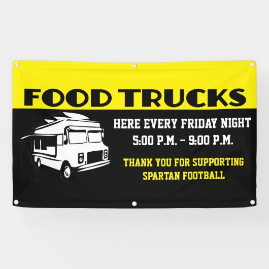 Evenement Fondsenwerving Voedselwagens Spandoek (Horizontaal)
