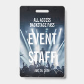 Evenement Foto Backstage Pas Evenement Personeels- Badge (Voorzijde)