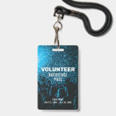 Evenement Foto Backstage Pas Evenement Vrijwillige Badge (Voorzijde met lanyard)