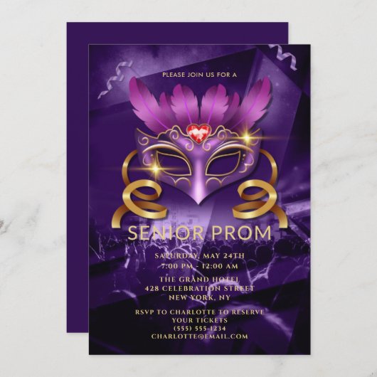 Evenement Gala Party Uitnodiging (Voorkant / Achterkant)