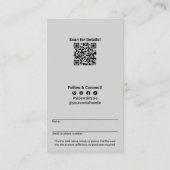Evenement Herinnering · QR Code · Zomer Bedankt Visitekaartje (Achterkant)