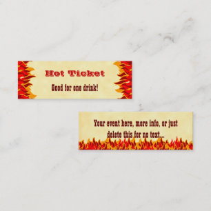 Evenement Hot Ticket Gratis Drink Rode Vlammen Tic