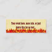 Evenement Hot Ticket Gratis Drink Rode Vlammen Tic (Achterkant)