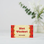 Evenement Hot Ticket Rode Vlammen Zakkaart Sjabloo (Staand voorkant)