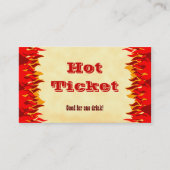 Evenement Hot Ticket Rode Vlammen Zakkaart Sjabloo (Voorkant)