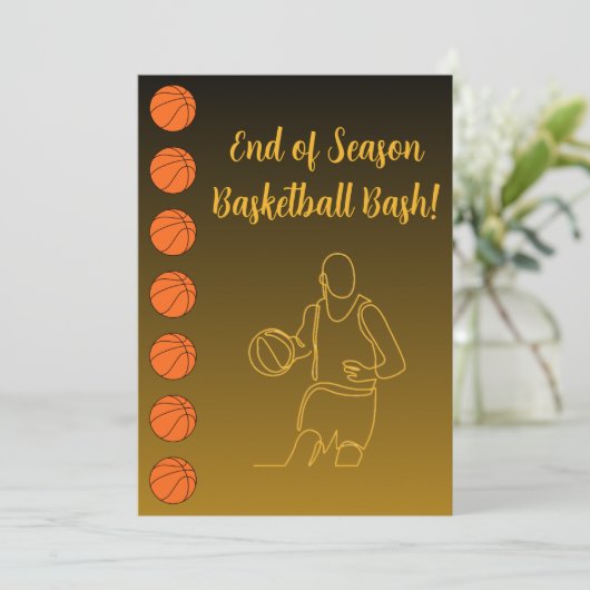 Evenement Naam Locatie Sport Thema Basketbal Kaart (Staand voorkant)