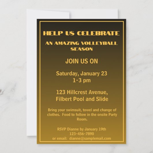 Evenement Naam Locatie Sport Thema Basketbal Kaart (Achterkant)