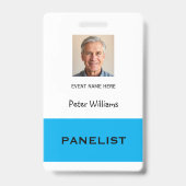 Evenement Panelist Foto ID Badge Pas (Achterkant)