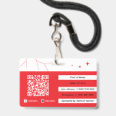Evenement Personeel Badge (Achterkant met lanyard)