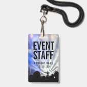 Evenement Personeel Foto Aangepaste Naam Lichten C Badge (Achterkant met lanyard)