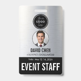 Evenement Personeel ID Badge - Metaal Zilver Zwart