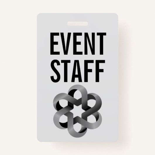 Evenement Personeel Minimalistische Stijl Badge (Voorkant)