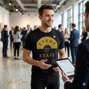 Evenement Personeel Moderne Zwarte Unieke Stijlvol T-shirt