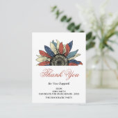 Evenement Politieke Campagne Bijdragers Bedankt Briefkaart (Staand voorkant)