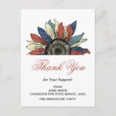 Evenement Politieke Campagne Bijdragers Bedankt Briefkaart (Voorkant)