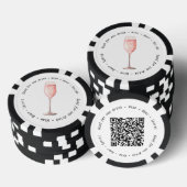 Evenement QR Code Pink Fizz Drink Voucher Poker Chips (Opstapeling)
