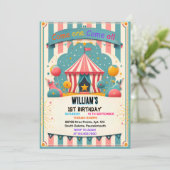 evenement schattig kinder Carnaval Circus Show 1e  Kaart (Staand voorkant)