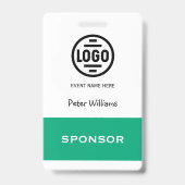 Evenement Sponsor Foto ID Badge Pas (Voorzijde)