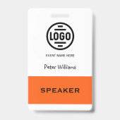 Evenement Spreker Foto ID Badge Pas (Voorzijde)