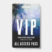 Evenement VIP Blauwe All-Access Pas Badge (Achterkant)