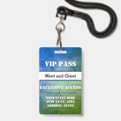 Evenement VIP Pas Exclusieve Toegang Aangepast Badge (Voorzijde met lanyard)
