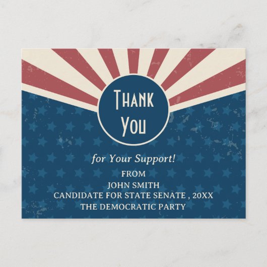 Evenement voor politieke campagne Bijeenkomst Dona Briefkaart (Voorkant)