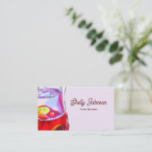 Evenementen Bartender Fiesta Waterverf Red Sangria Visitekaartje (Staand voorkant)