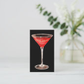 Evenementen Bartender Modern rood vloeibaar glas Visitekaartje (Staand voorkant)