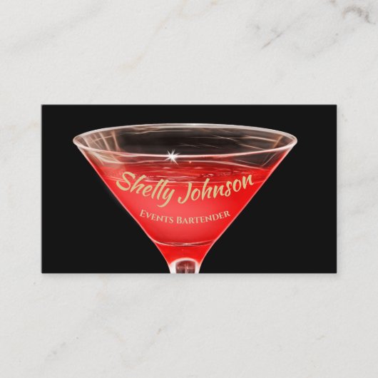 Evenementen Bartender Visitekaartje (Voorkant)