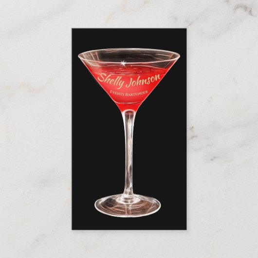 Evenementen Bartender Visitekaartje (Voorkant)