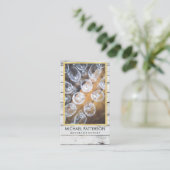 Evenementen / bijtende houten / wijnglazen visitekaartje (Staand voorkant)