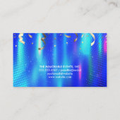 Evenementen Feestballonnen | Confetti Blauwe Abstr Visitekaartje (Achterkant)