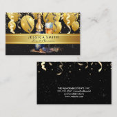 Evenementen Feestballonnen en Confetti | Champagne Visitekaartje (Voorkant / Achterkant)