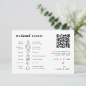 Evenementen in het weekend van de Chicago Skyline  Informatiekaartje (Staand voorkant)