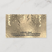 Evenementen Party Popper en Confetti | Goud Folie Visitekaartje (Achterkant)