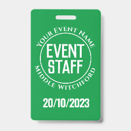 Evenementen Personeel Badge