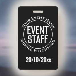 Evenementen Personeel Badge