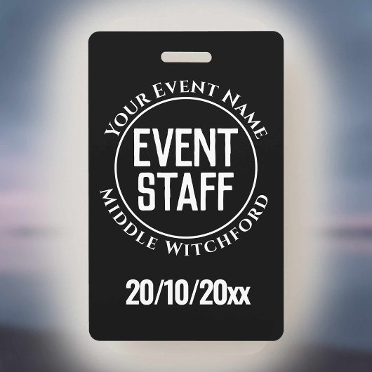 Evenementen Personeel Badge