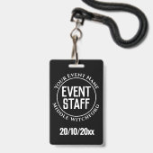 Evenementen Personeel Badge (Voorzijde met lanyard)