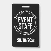 Evenementen Personeel Badge (Achterkant)