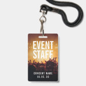 Evenementen Personeel Foto Aangepaste Naam Concert Badge (Voorzijde met lanyard)