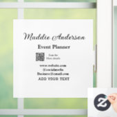 Evenementen planner voeg naam QR-code details webs Raamsticker (Huis)