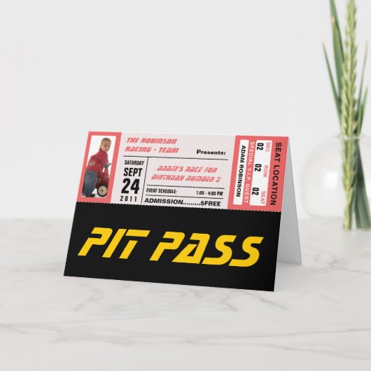 Evenementen Ticket Kaart (Voorkant)