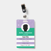 Evenementenbadgegegevens Badge (Voorzijde met clip)