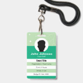 Evenementenbadgegegevens Badge (Voorzijde met lanyard)