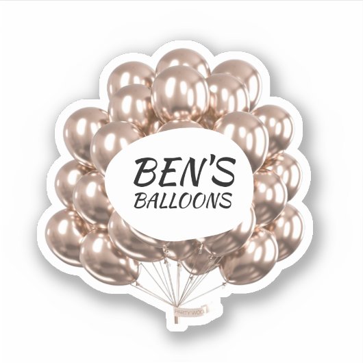 Evenementenballonnen Glitter Party Planner Sticker (Voorkant)