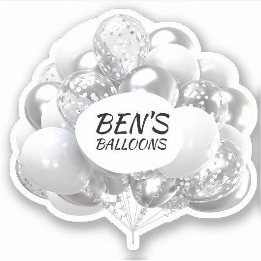 Evenementenballonnen Glitter Party Planner Sticker (Voorkant)